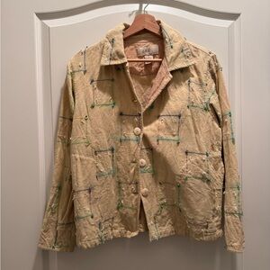 Cotton button down with colorful details